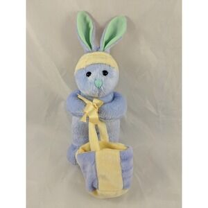 GAC Purple Rabbit Plush Basket 9 Inch Bunny 1999 Stuffed Animal toy